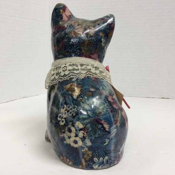 VTG Kozy Kritters by Num’s Decoupage Floral kitten - Picture 4 of 15